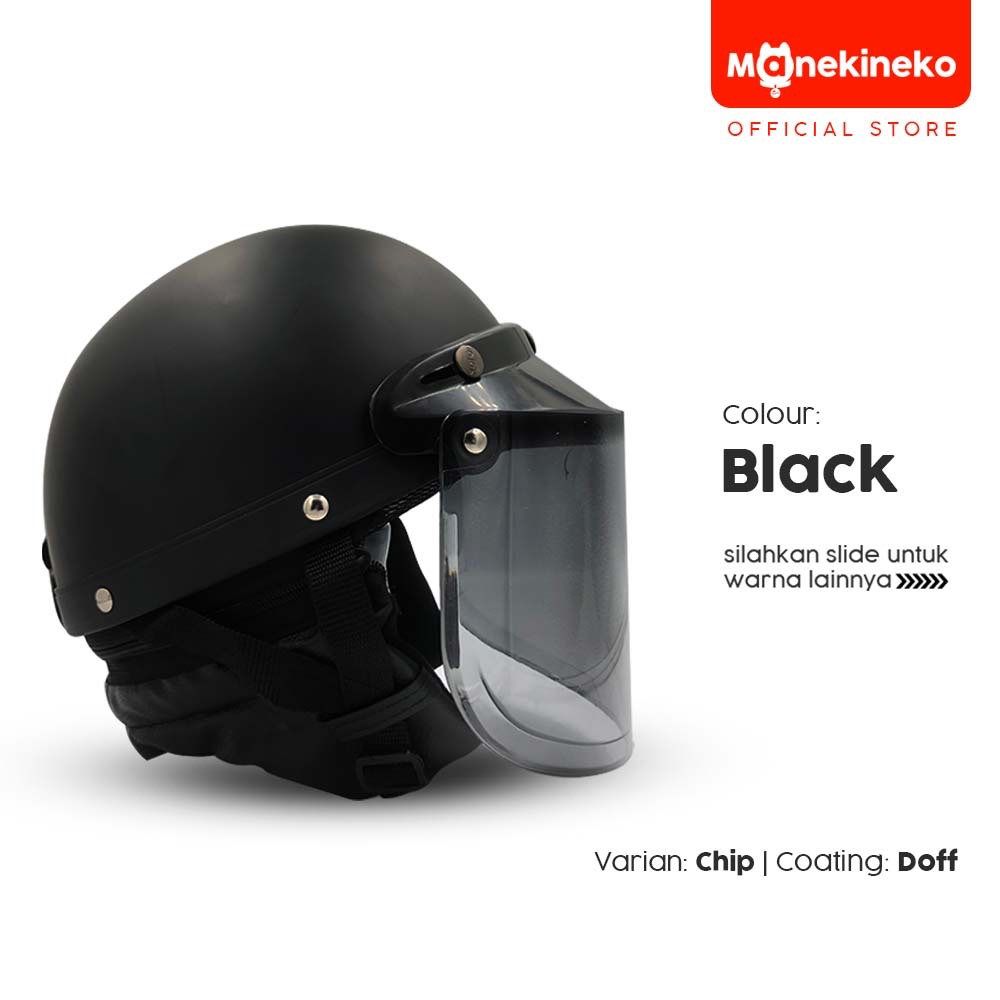 Manekineko - Helm Chip Bogo Setengah Dewasa Solid