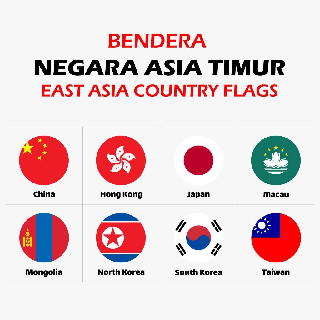 Bendera Negara Asia Timur
