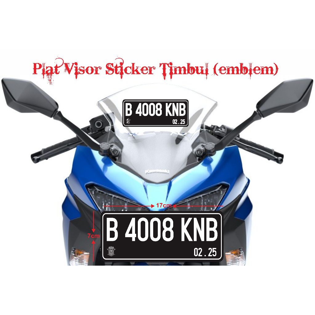 Plat Nomor Request (Stiker Timbul/ Embos)