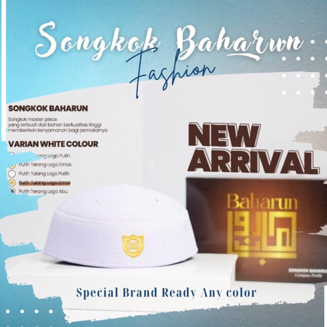 Kopyah Baharun v-putih