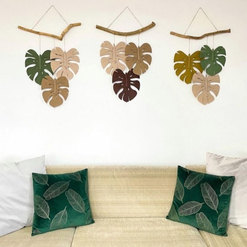 Macrame Monstera - Hiasan dinding Monstera