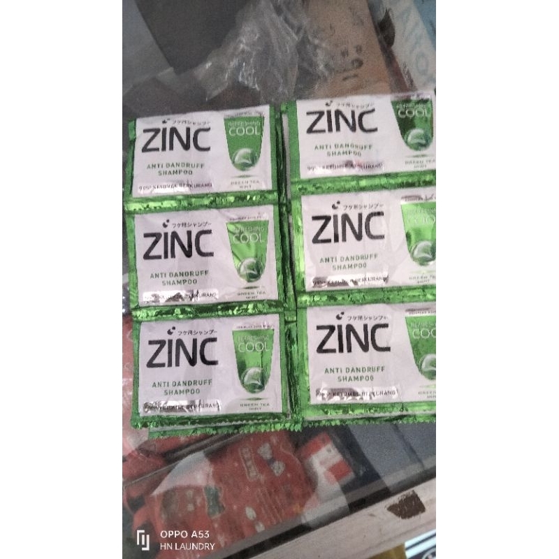 zinc saset shampoo