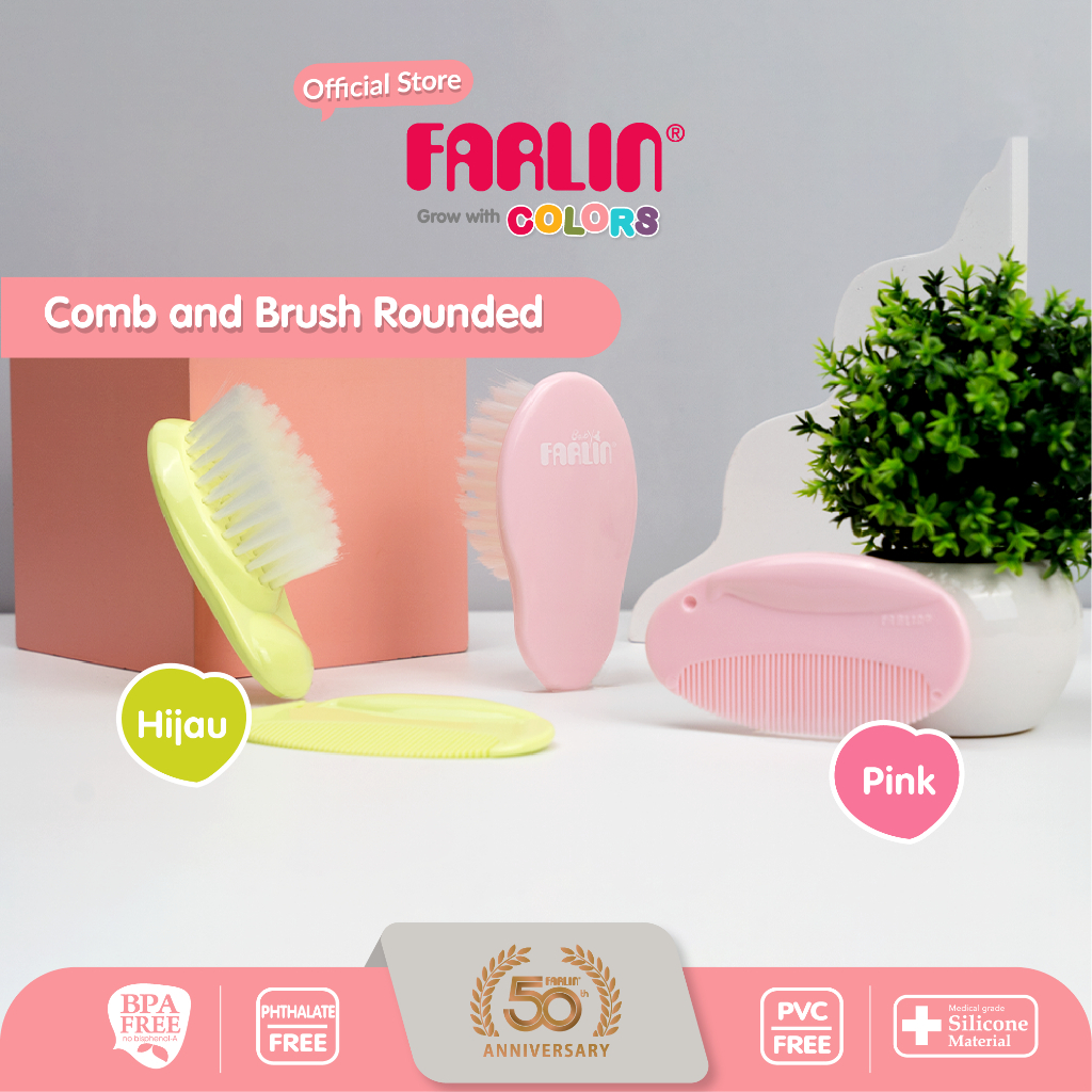 Farlin Comb and Brush - Rounded