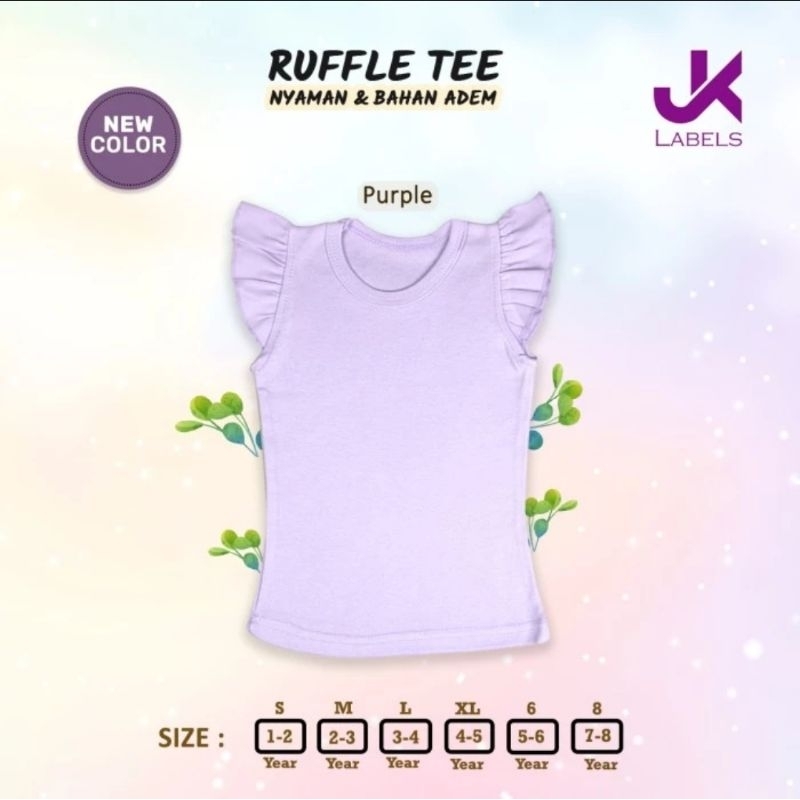 JK label Ruffle Tee 1-8 tahun