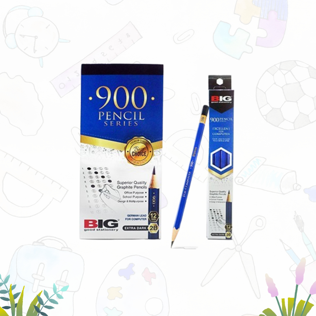 Pensil 2B BIG PS-900 Biru (PACK)