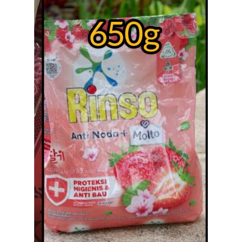 rinso detergen bubuk strawberry 650g