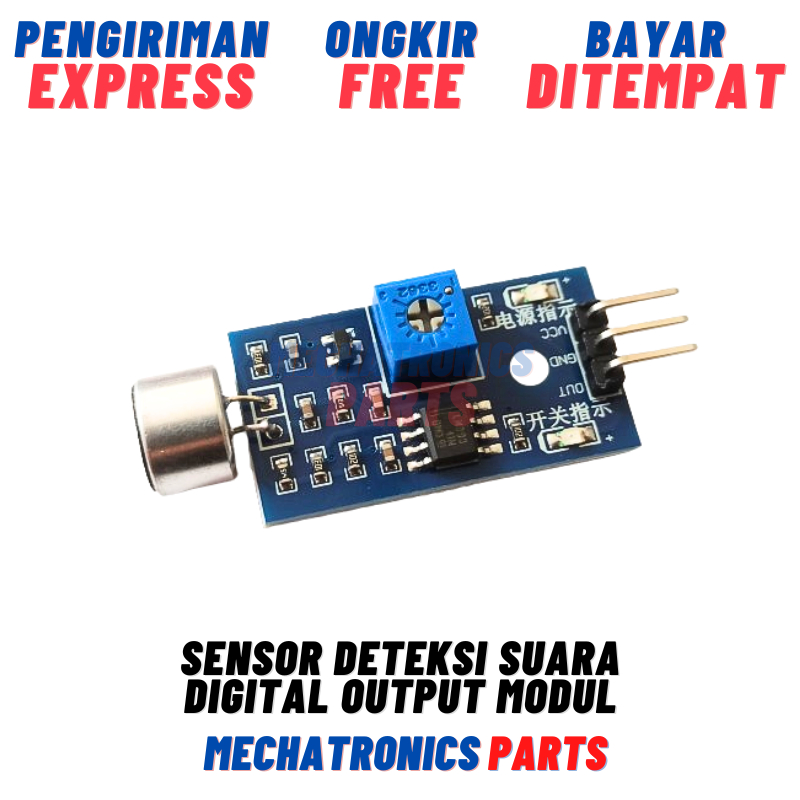 Sensor Deteksi Suara Digital Output Modul Sound Detection Microphone .