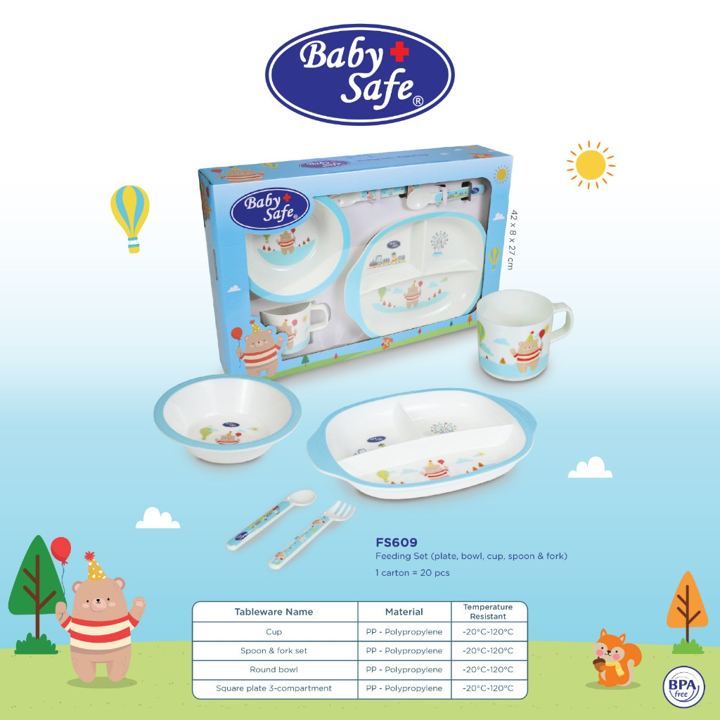 BABYSAFE CHILDREN'S TABLEWARE SET / FEEDING SET - isi 4