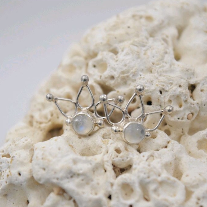 OHANA - Moonstone Earrings-104 || Code: E0182RM