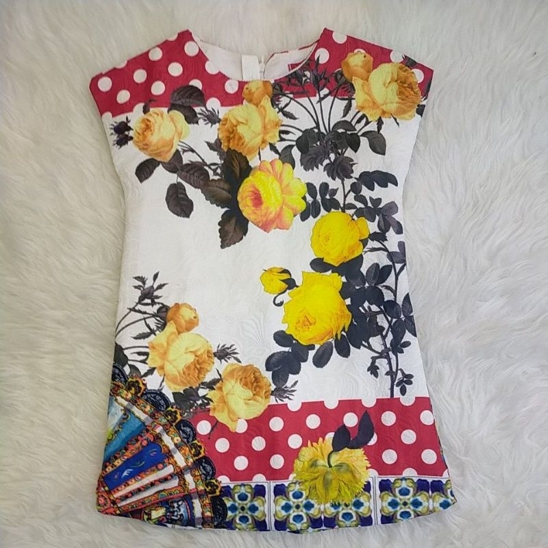 Dress anak bunga2 polka