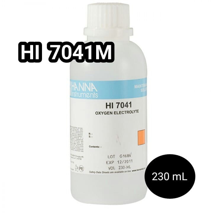 Hanna HI-7041M Dissolved Oxygen Probe Electrolyte Solution 230mL
