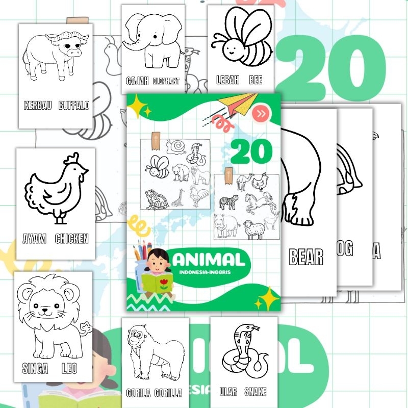 Coloring Page PDF Hewan