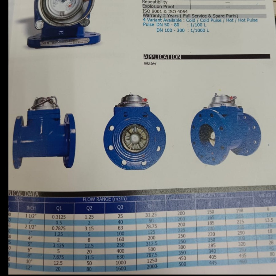 FLOW METER SHM WOLTMAN 2.5 Inch (DN65) + Pulse