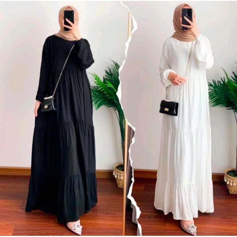 gamis hitam putih