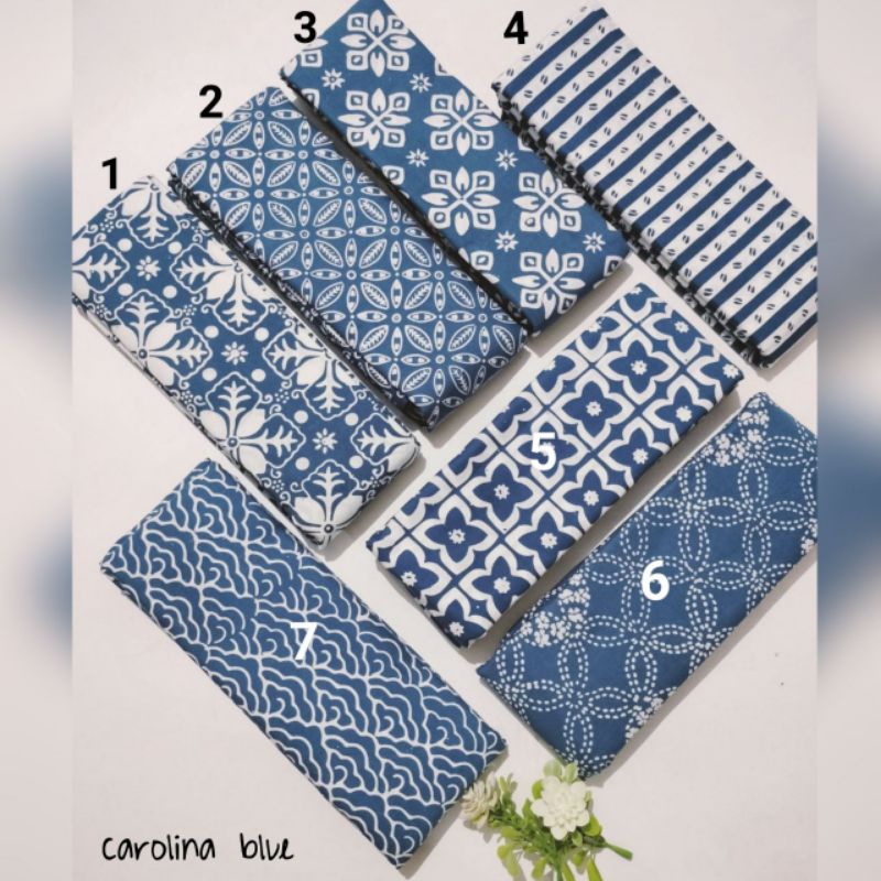 KAIN BATIK CAP WARNA BIRU MUDA