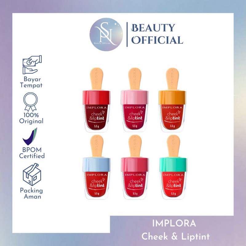 ANS- Liptint Implora BPOM  / Implora Cheek & Liptint long Lasting 24 H