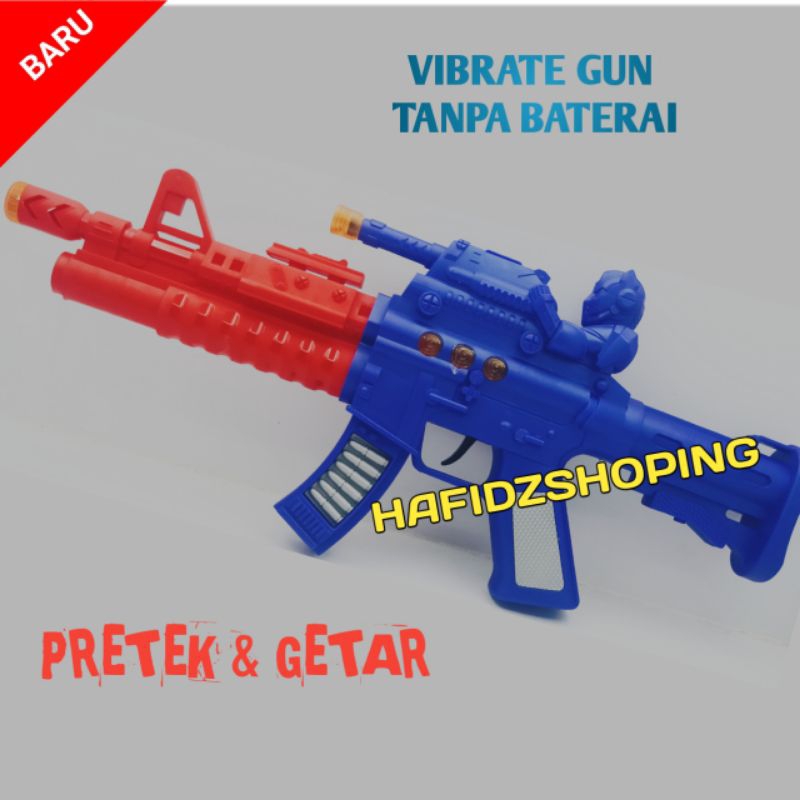 Mainan Tembak Fire Vibrate Gun Pretek dan Bergetar