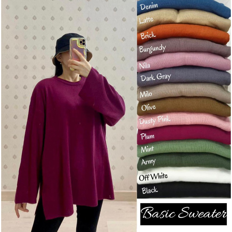atasan oversize rajut