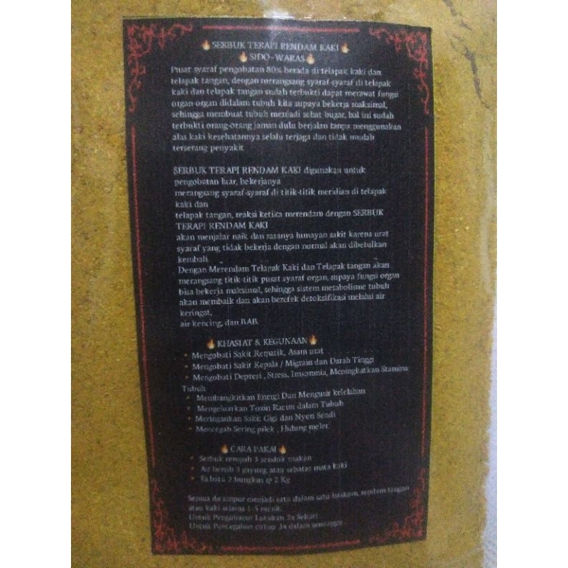 SERBUK TERAPI RENDAM KAKI