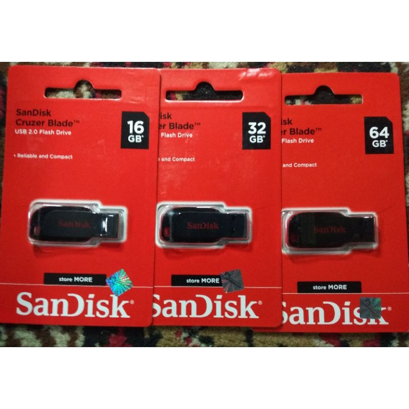Flash Disk Sandisk Cruzer Blade 16 32 64