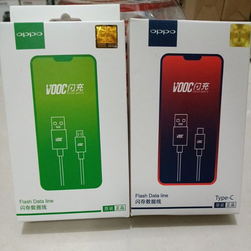 KABEL DATA OPPO MICRO USB DAN TYPE C 4.A SUPER VOOC