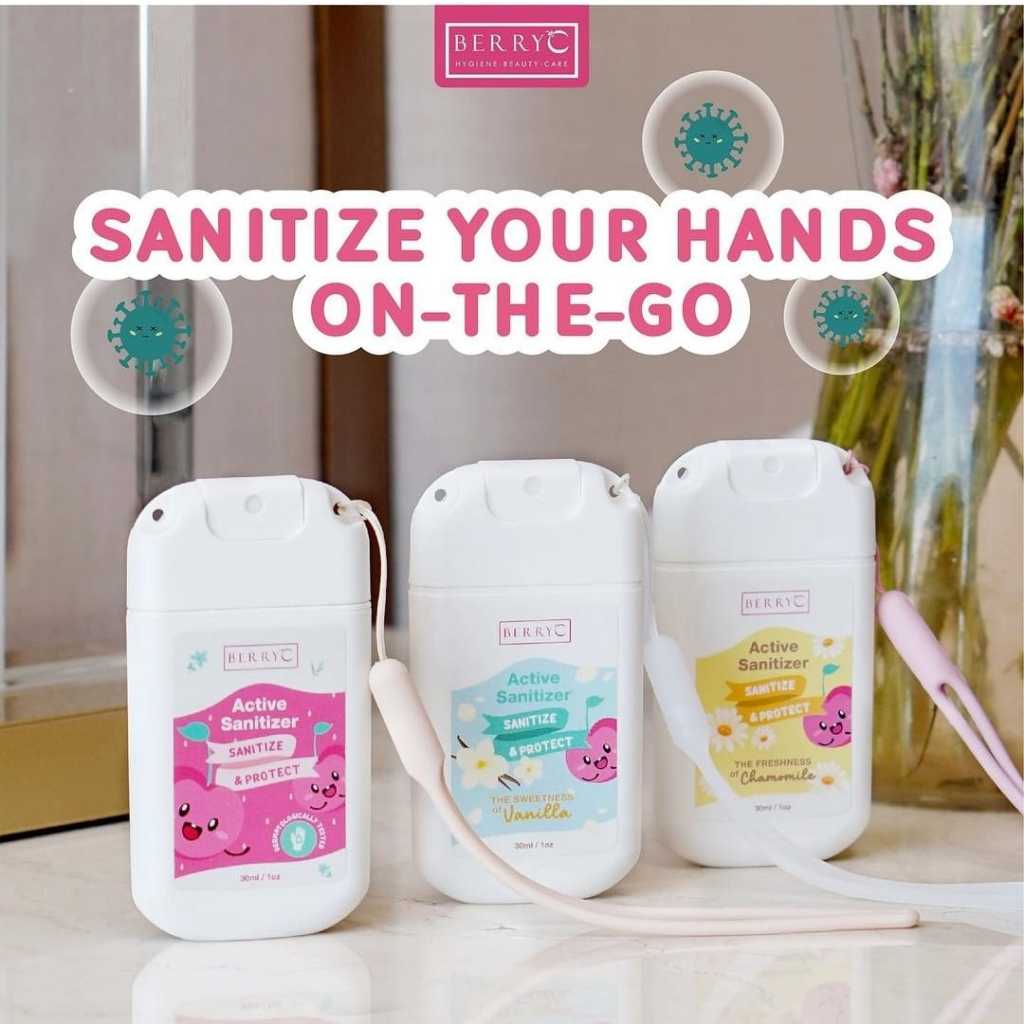 Berry C Pocket Active Sanitizer 30ml + Strap