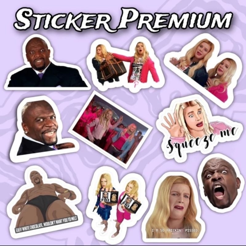 Sticker white chicks Pack 10pcs Premium Waterproof