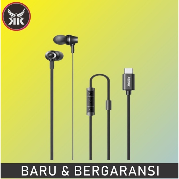 REMAX RM610DA TARNISH TYPE C FLAT CABLE WIRED EARPHONE