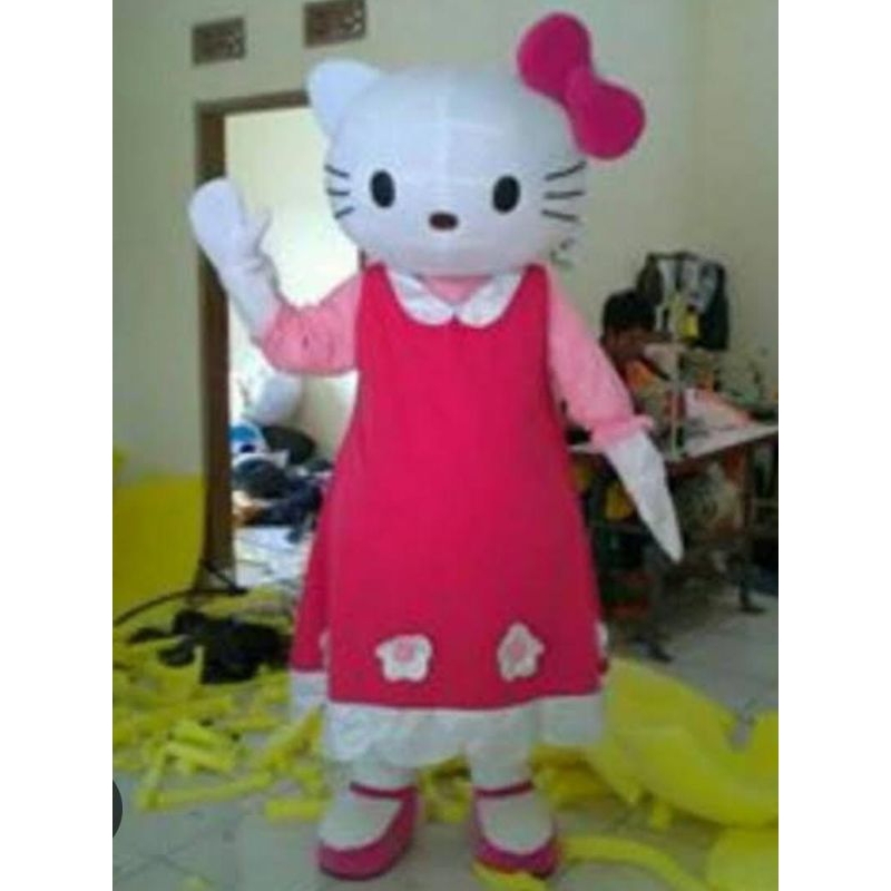 kostum badut hello Kitty rok