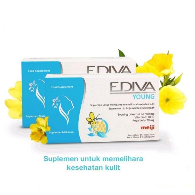 Ediva Young / Suplemen Makan / Suplemen Kulit - 1 Box