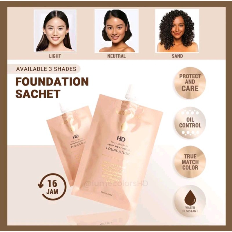 Lumecolors Foundation Sachet Full Coverage