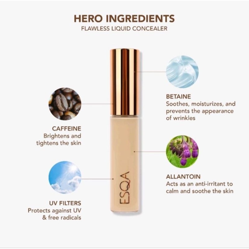 ESQA Flawless Liquid Concealer Vanilla 15 gr