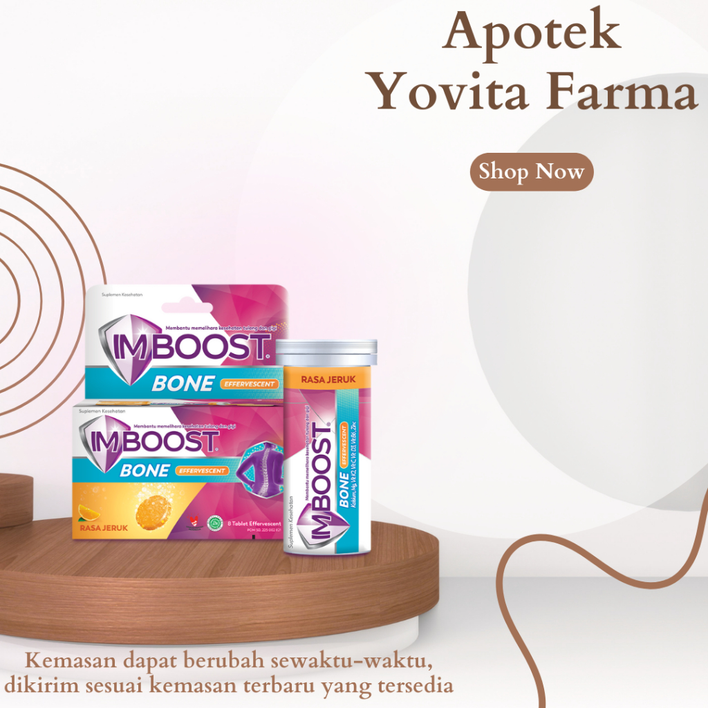 Imboost Bone Effervescent Suplemen Kesehatan Tulang 8 tab
