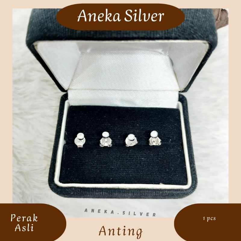 Anting Tusuk Mini Mata 1 ,Perak 925