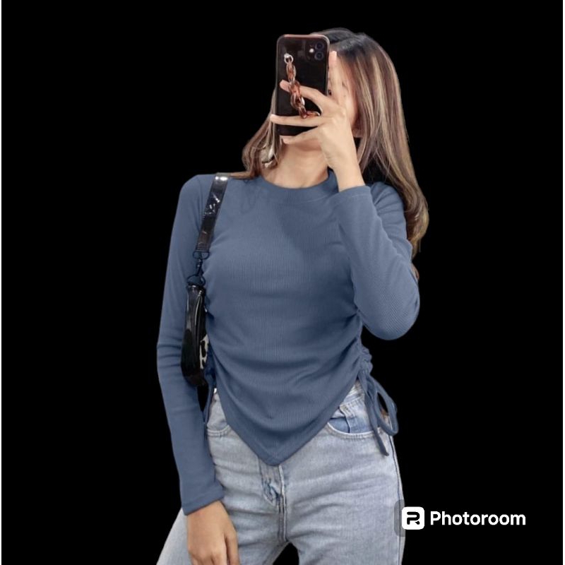 baju crop top serut