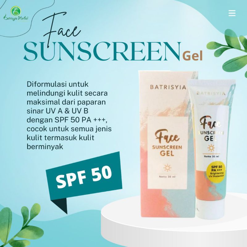 SUNSCREEN GEL BATRISYIA  30 ml / Sunscreen