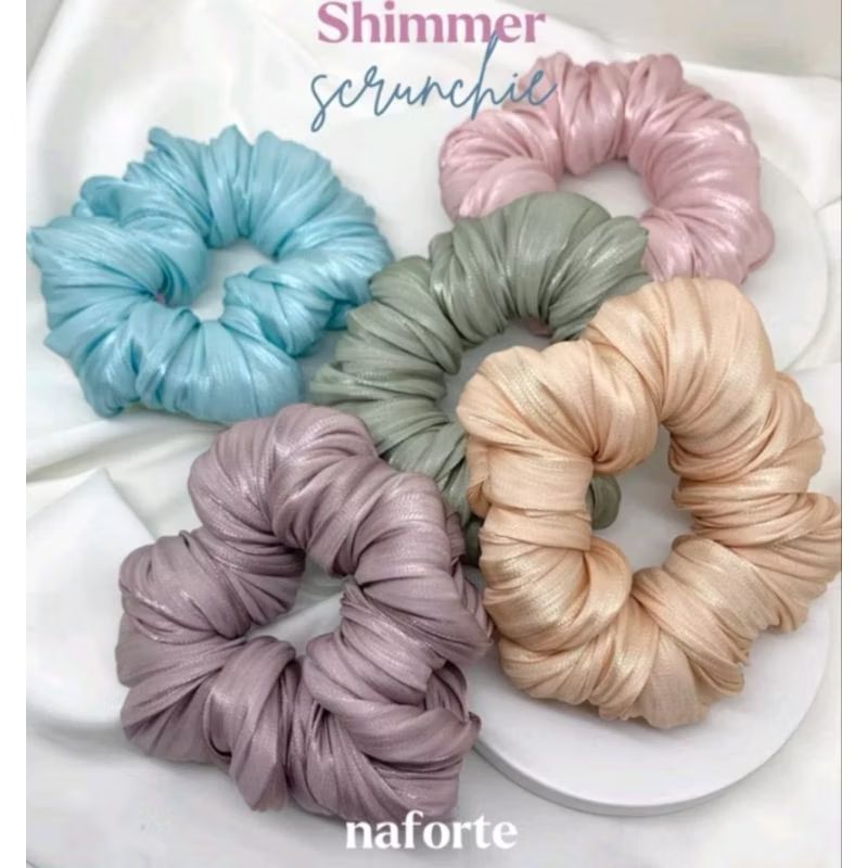 Ikat Rambut Shimmer Shimer Bahan Elastis