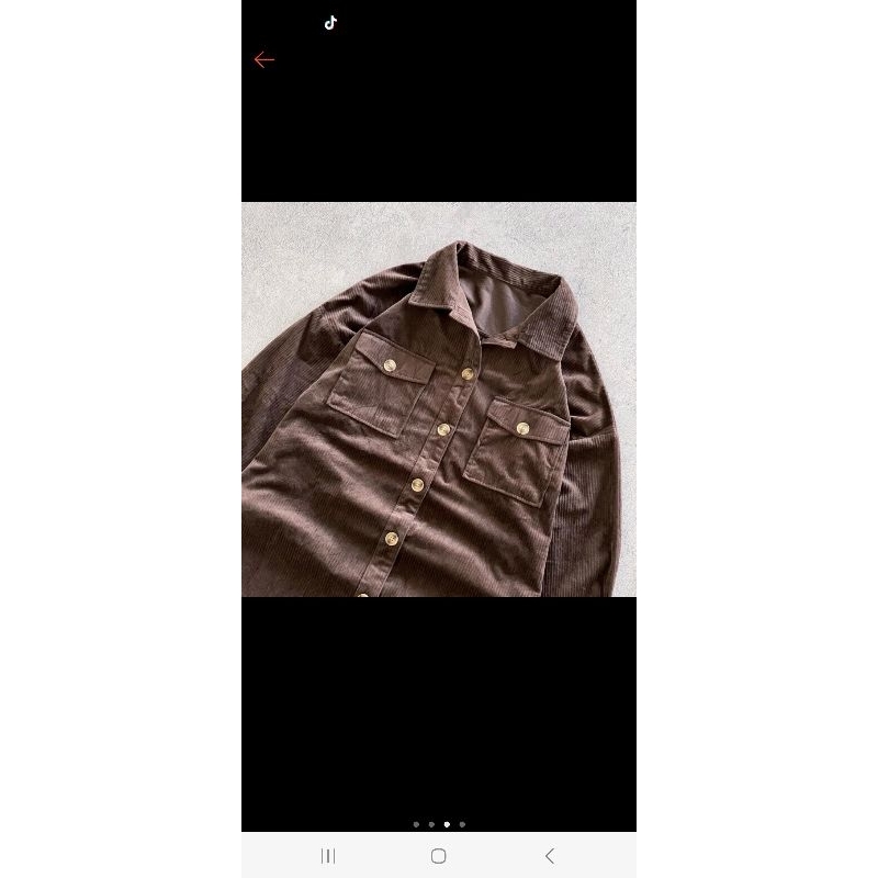 kemeja corduroy (boxy)