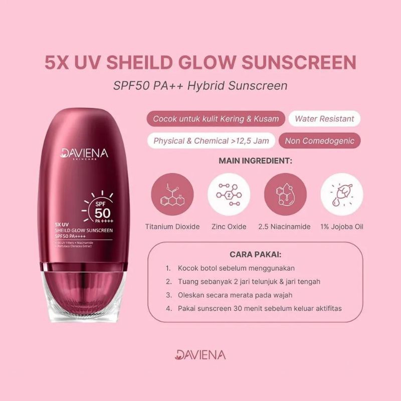 Sunscreen SPF 50++ Daviena Skincare