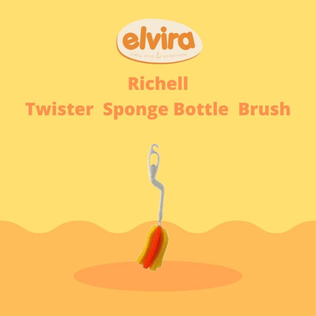 Richell Twister  Sponge Bottle  Brush