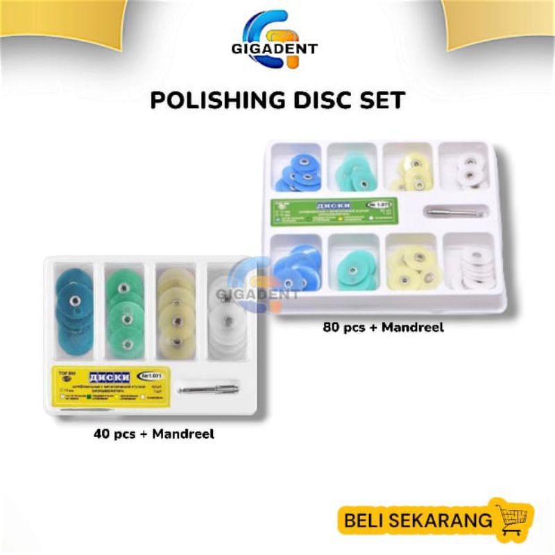 POLISHING COMPOSITE DISC SET + MANDRIL