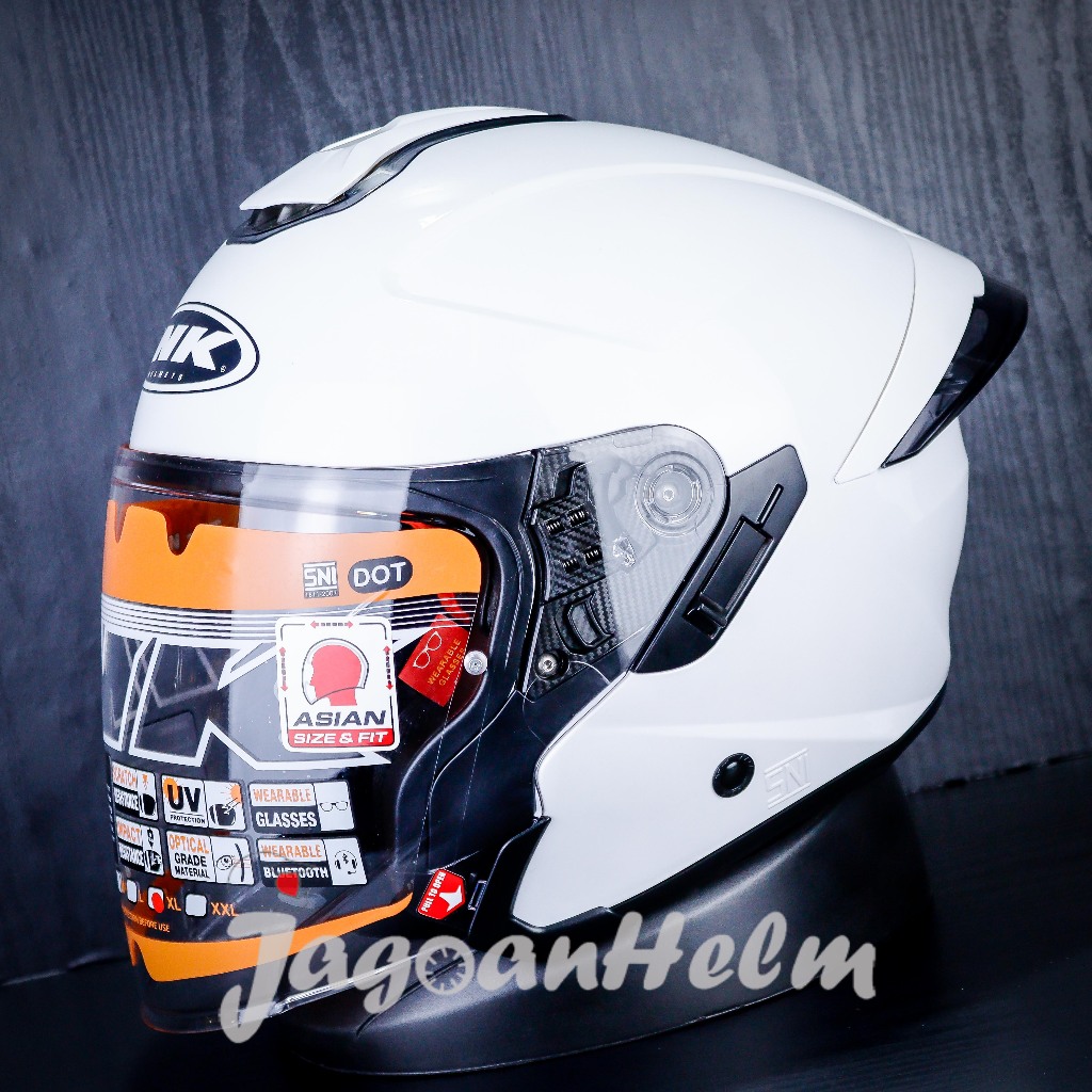 INK HELM TERRA 2 SOLID | WHITE GLOSSY | TERRA2 DOUBLE VISOR