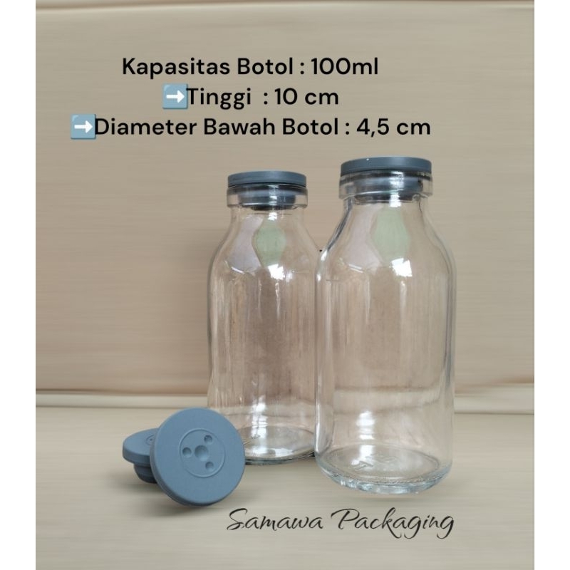 Paket HEMAT 20pcs botol Kaca Asi 100ml