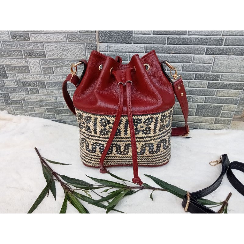 Tas kulit rotan asli custom