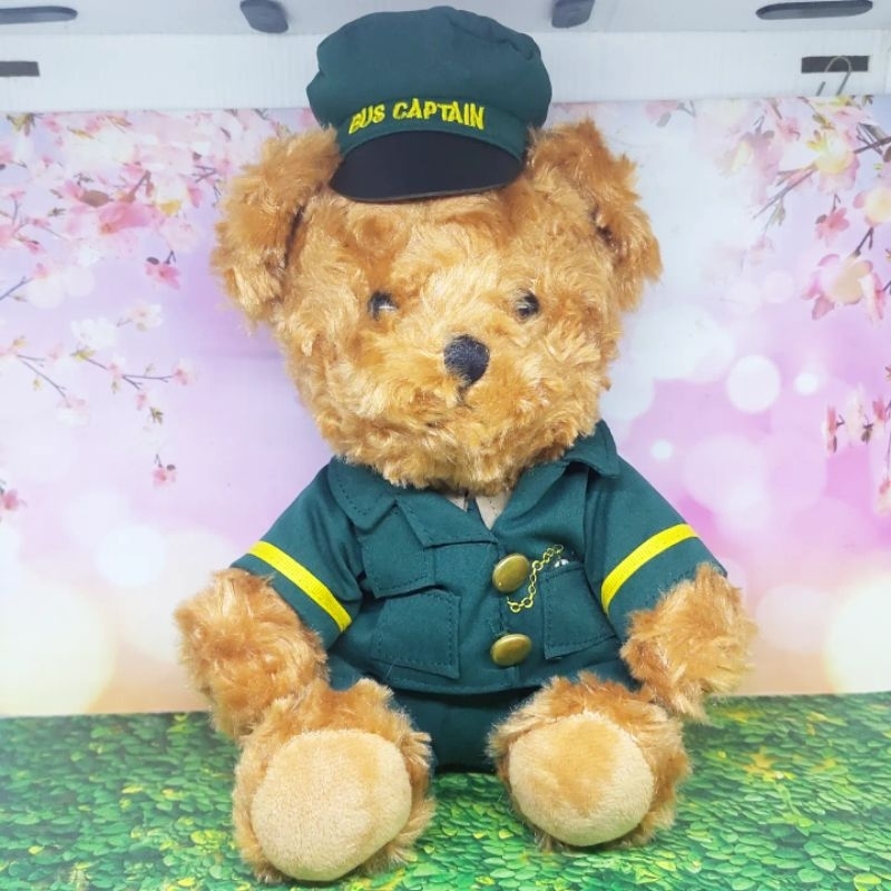 Preloved Teddy Boneka Profesi Figure Bus Captain doll