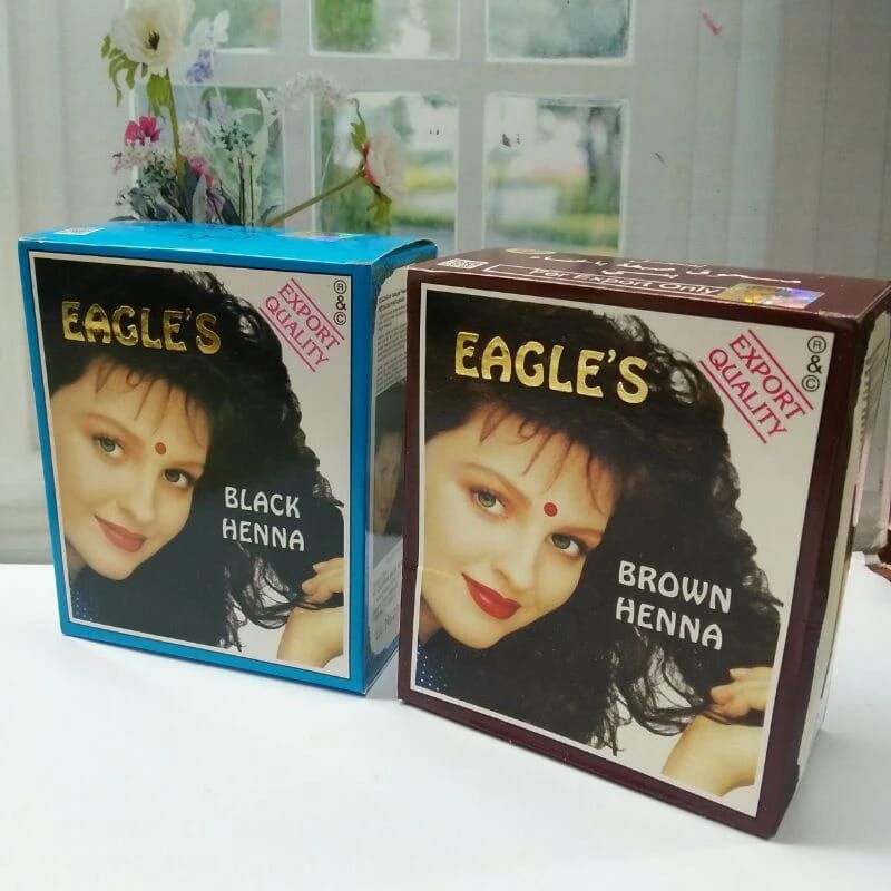 henna eagles hitam/coklat box isi 6pc