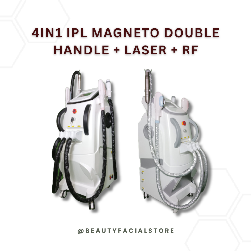 4in1 IPL Magneto Double Handle + RF + Laser multifunction machine