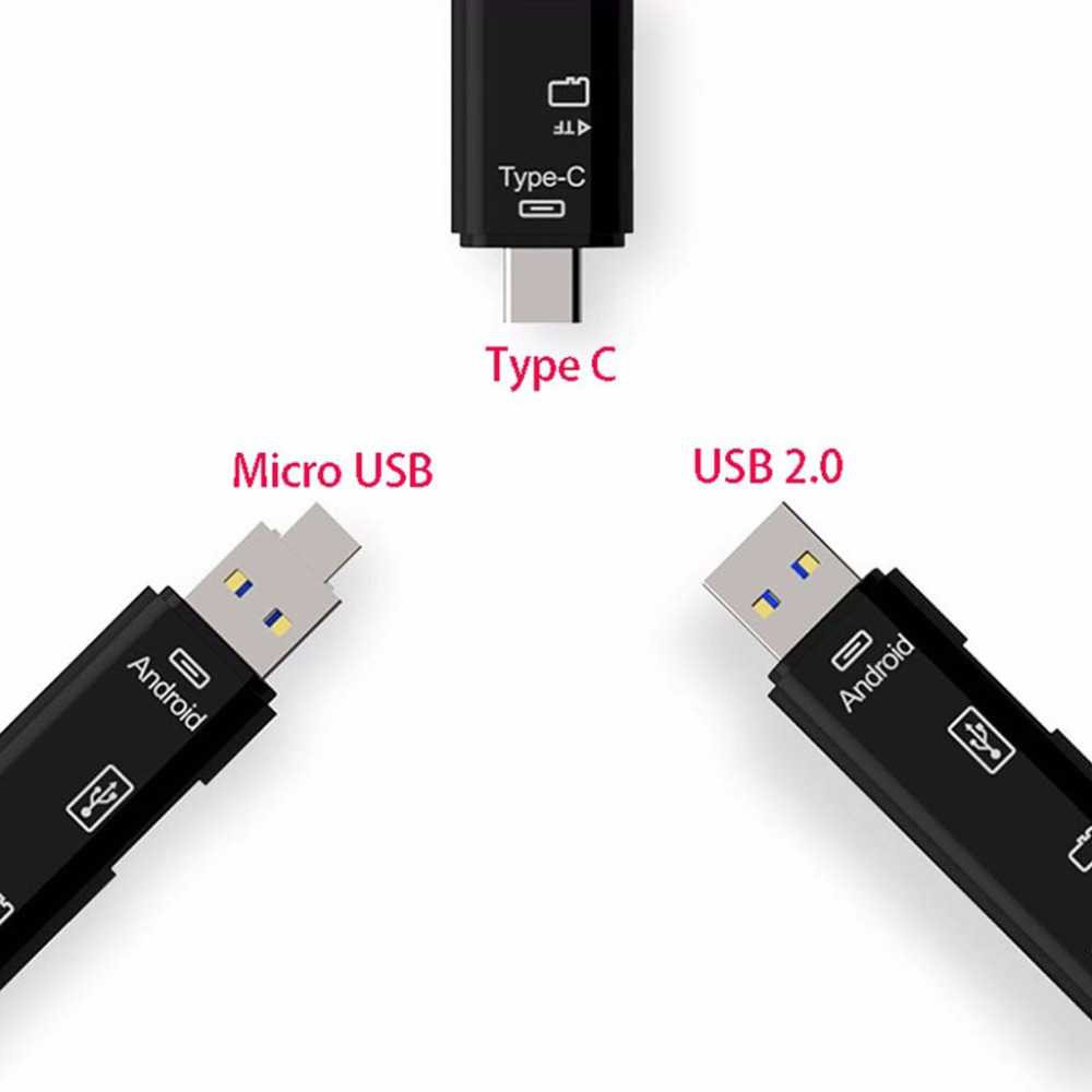 Portable OTG Card Reader USB Type C Micro USB D-188