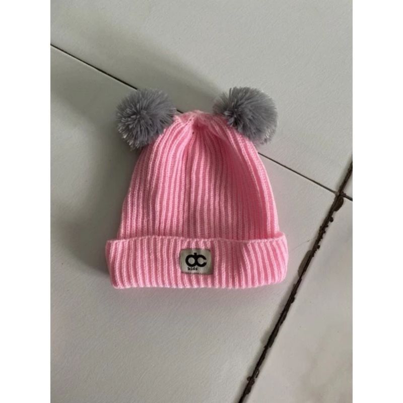 topi pink anak