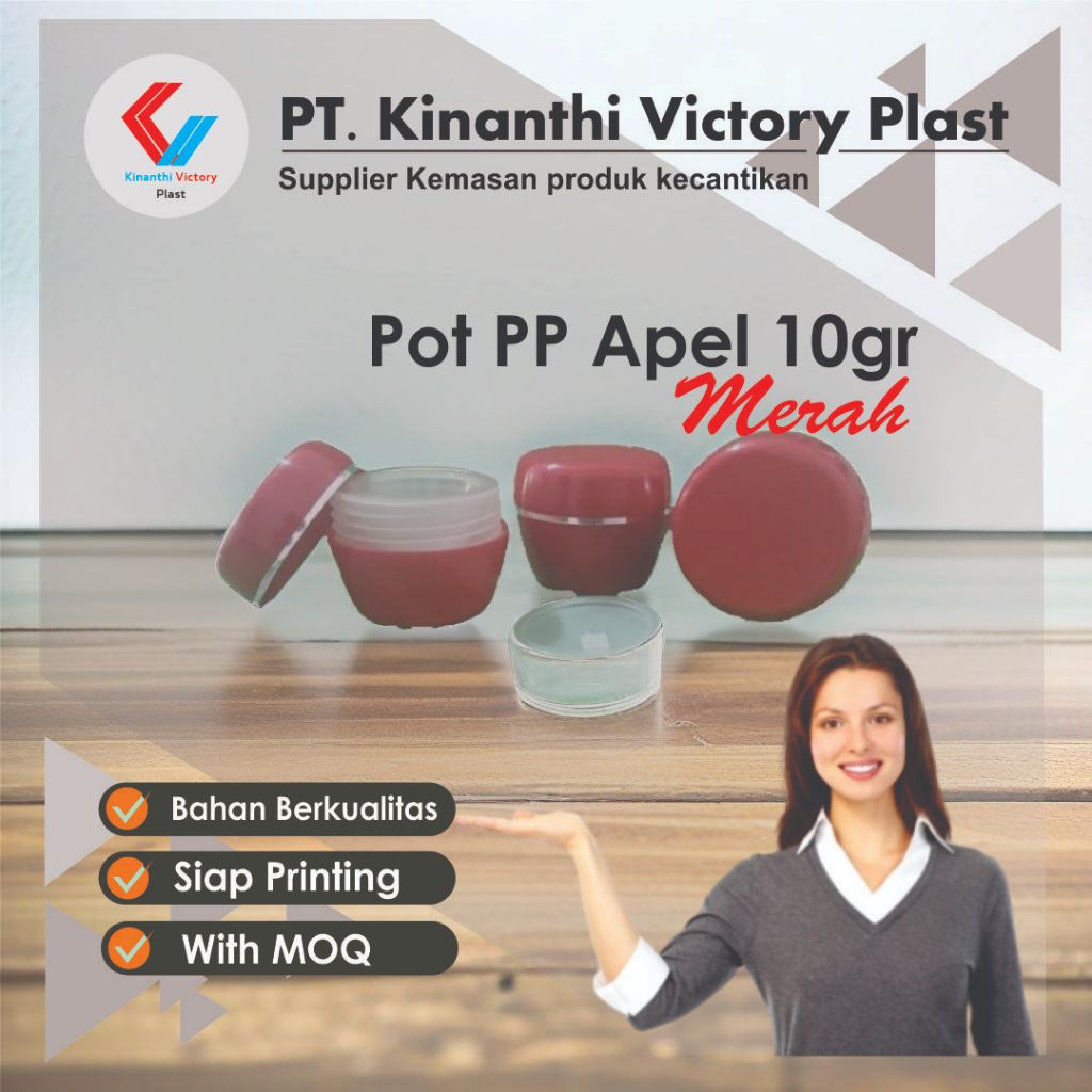 Pot PP Apel 10gram Merah